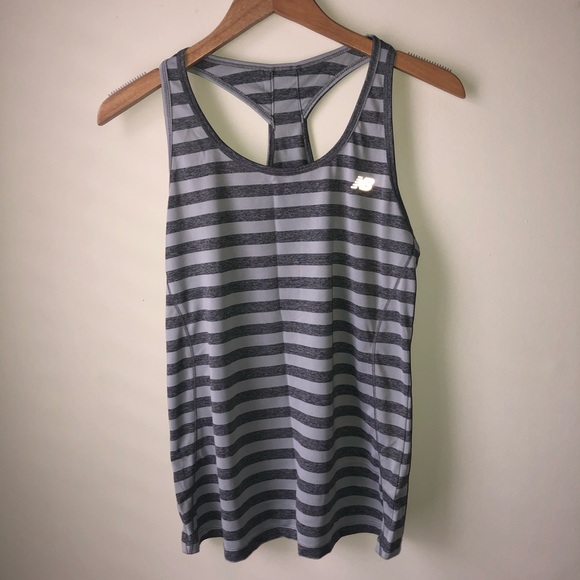New Balance Grey Racerback Top Size L - Picture 2 of 6